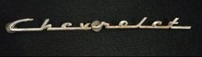 Vintage 1955 Chevrolet Script Emblem Antique Collectible Decor Read