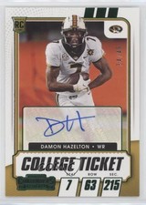 2021 Contenders Draft Picks Game Ticket Green 34/49 Damon Hazelton Jr Auto he0