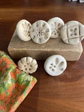 Antique Primitive Cookie Candy Stamps Set 6