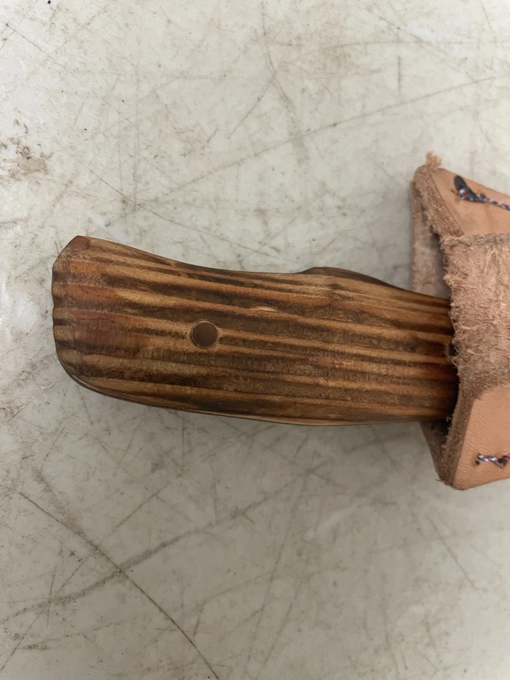 Native American Indian Style Small Skinning Patch Knife 7" Overall + Sheath - Image 3 of 4