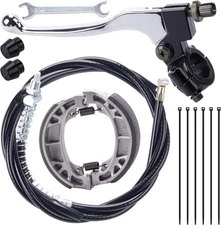 Brake Lever Handle Brake Cable 67 inch Drum Brake Shoe Kit fit -Black