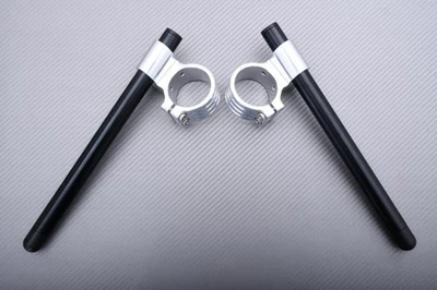 Bracelets Demi-Guidon Réhaussés Alu-Noir 50mm Pour DUCATI Monster S2 S2R 400 620 - Photo 1/4
