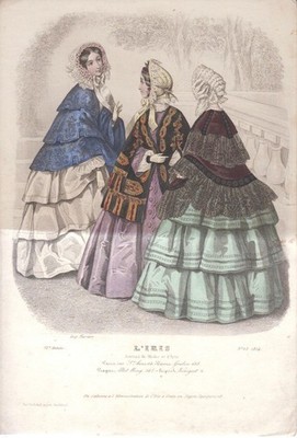 Original-Modedruck aus: L'Iris, Journal de Modes et d'Arts, 6e Année, No. 13, 18