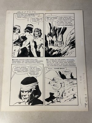 NAZA stone age warrior #8 original comic art 1965 FEAR BRUTAL TARTECS Sparling