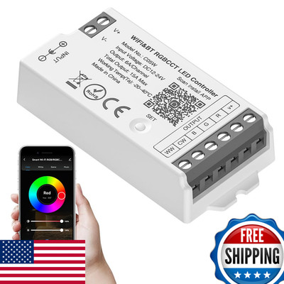 Sezo C05W Wifi Bluetooth Rgbcct Led Strip Controller Group Control Support Tuya