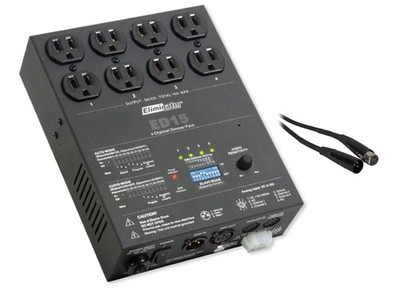 Eliminator ED15 4-Channel DMX Dimmer Pack To Control Light Fixture+Cable ADJ