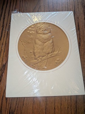 Rare Limited Edition Embossing Owl Matted Art Work By Ron Raymer #108/150 Signed