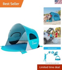 Ultimate Pop Up Beach Tent with UPF 50+ UV Protection, Fits 3 People, Blue