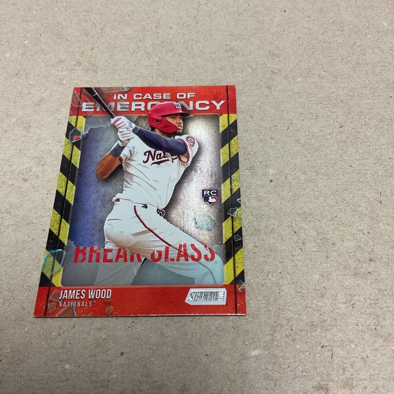 2025 Topps Stadium Club Washington Rookie James Wood In Case Of Emergency Card
