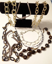 Lot of  Jewelry Necklaces and Chains needing repair/repurpose