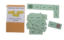 Teacher Made Literacy Center Learning Resource Game Antonym Dominoes