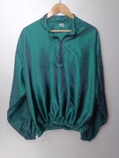 Vintage Star on the Beach Jacket Windbreaker Size OSFA Emerald Green Made in USA