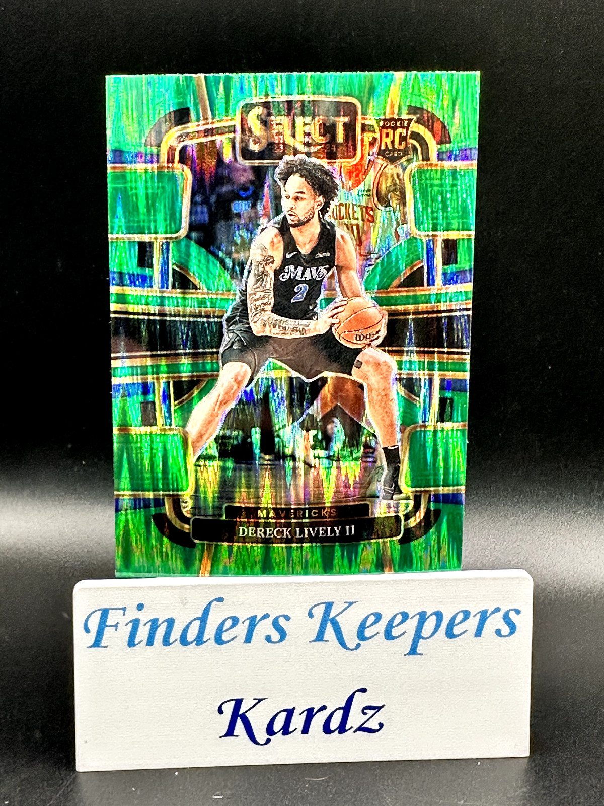 2023-24 Select Concourse Green Shock Prizm RC DERECK LIVELY II #76~MAVERICKS