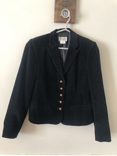 Vintage Barbara Lee Juniors Size 13 Black Corduroy Blazer