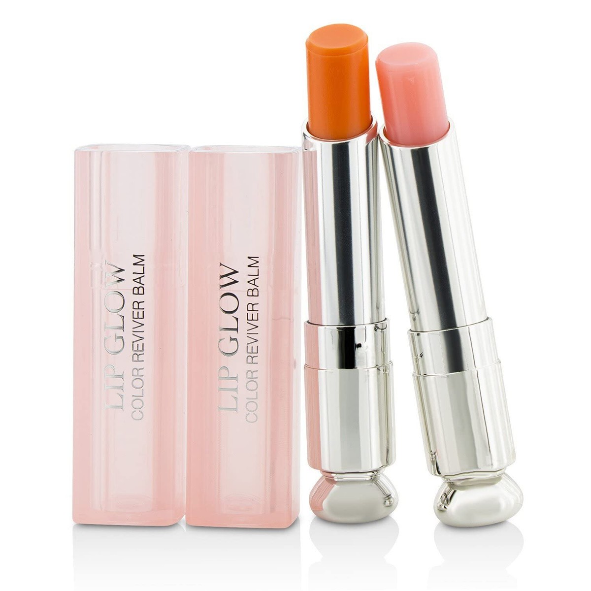 SET Christian Dior Addict Lip REVIVER DUO GLOW Coral Pink Gloss