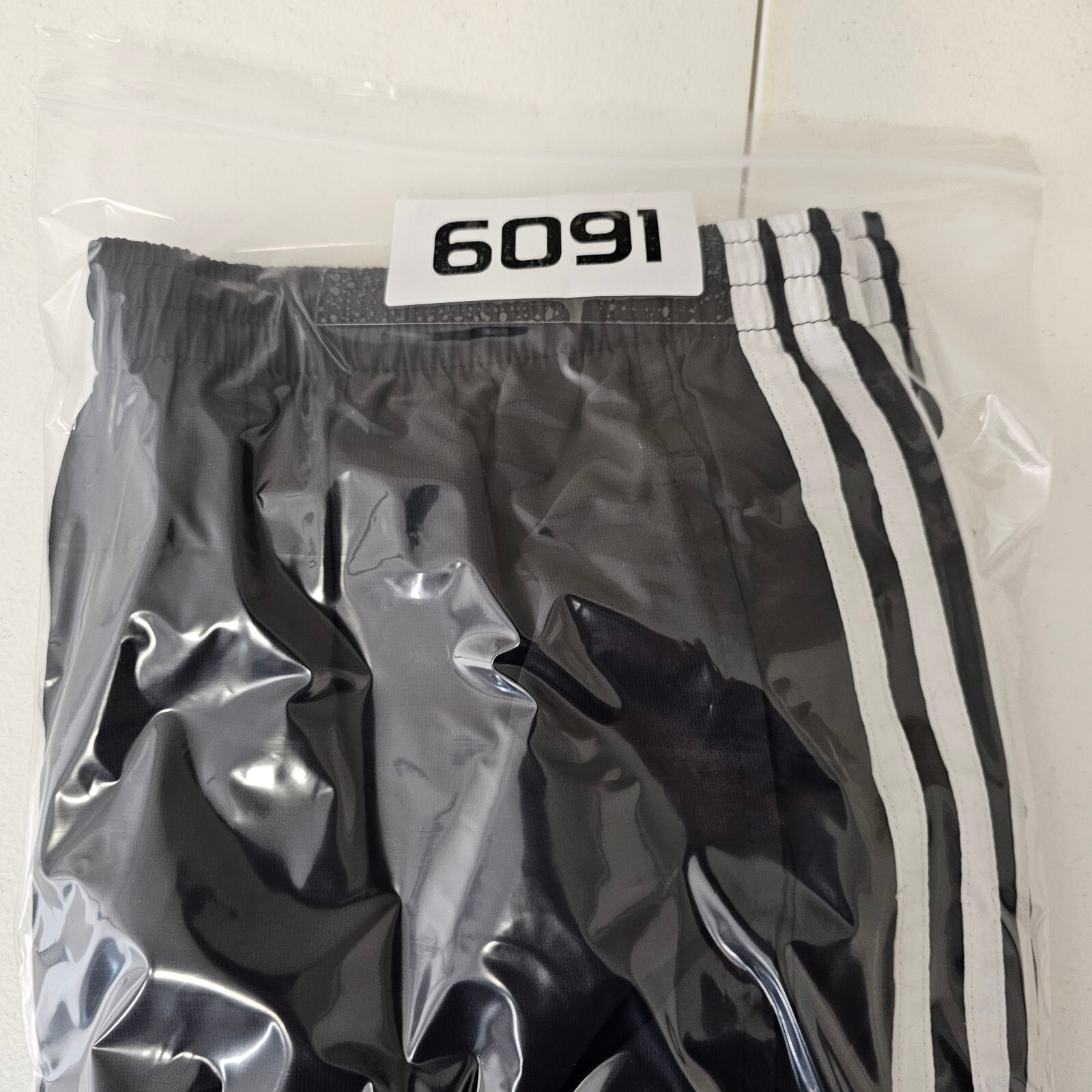 Adidas Mens Pants Track Three Side Stripes Black White Athletic Size M EUC thumbnail 13