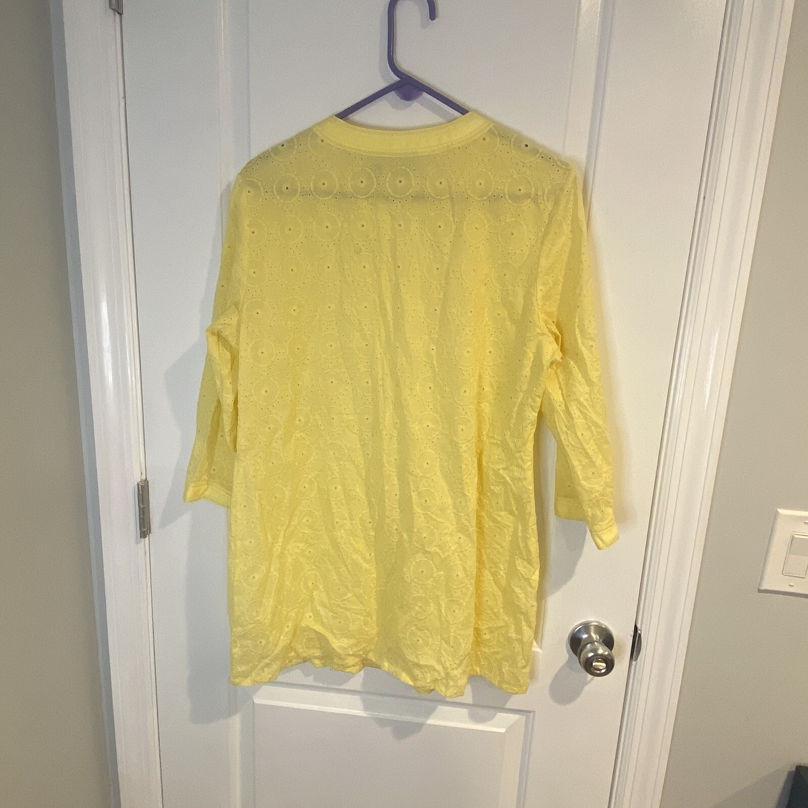 Chicos Yellow Button Down Light Weight Jacket - image 5