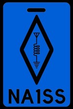 Hi-Viz Blue Amateur/HAM Radio Bag Tag - With Call Sign - Personalized