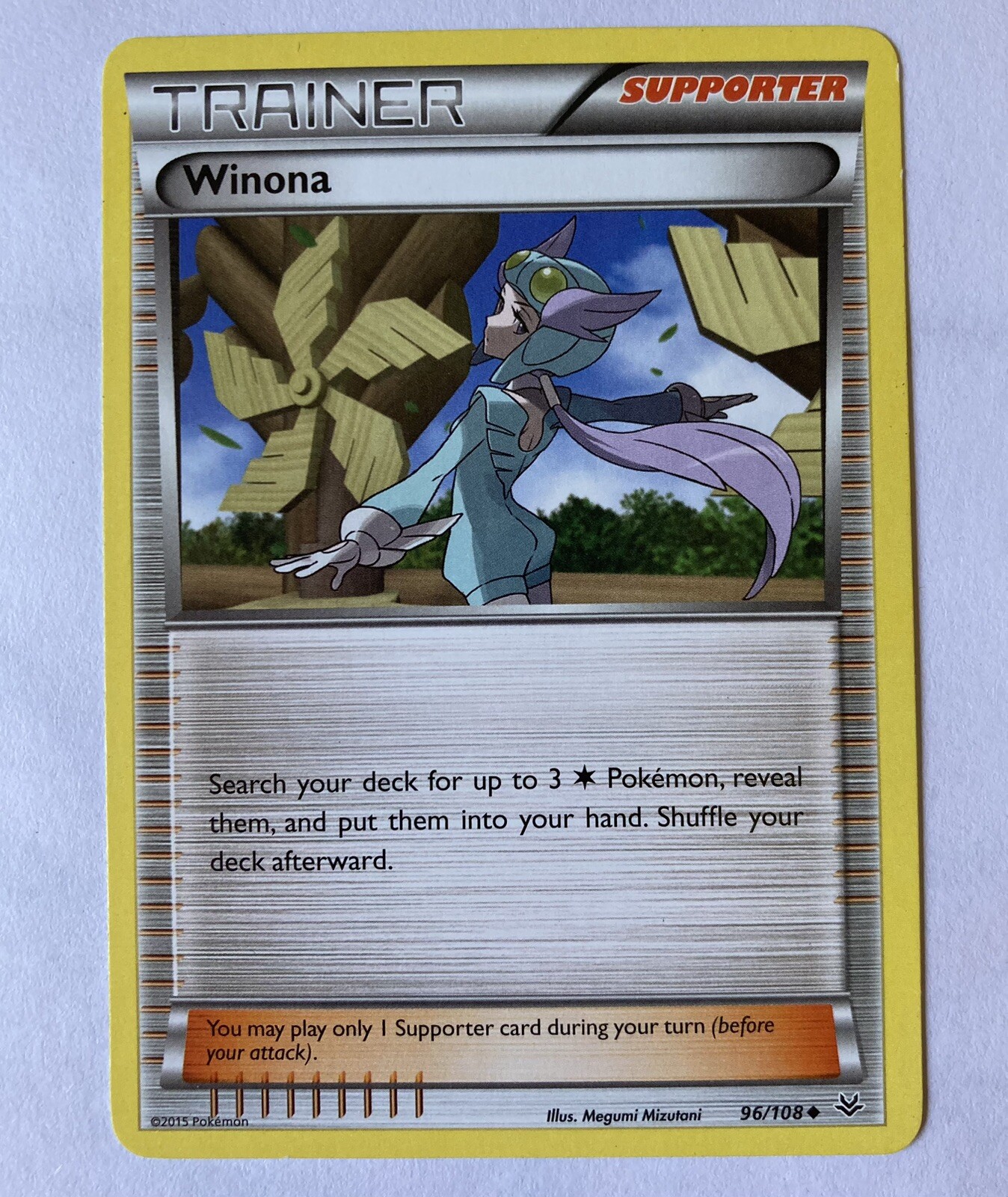 Winona #96/108 XY Roaring Skies Uncommon Pokemon Card LP