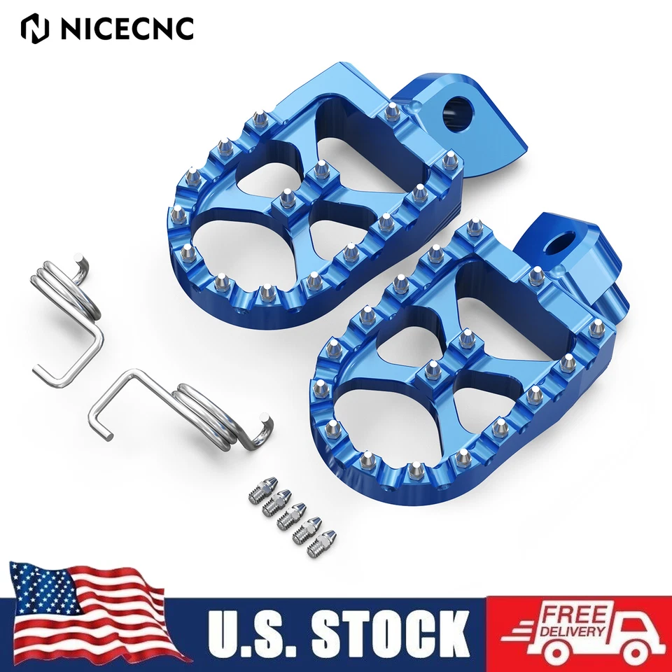 NICECNC Footrest Foot Pegs For Yamaha YZ 125 250 1998-2023 YZ WR 250F 450F 03-23 - Image 2 of 4