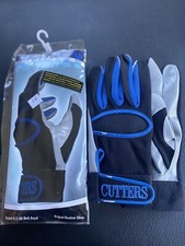 Cutters 017 C-Tack Away Men  s Receiver Football Gloves XXL Black Blue NEW