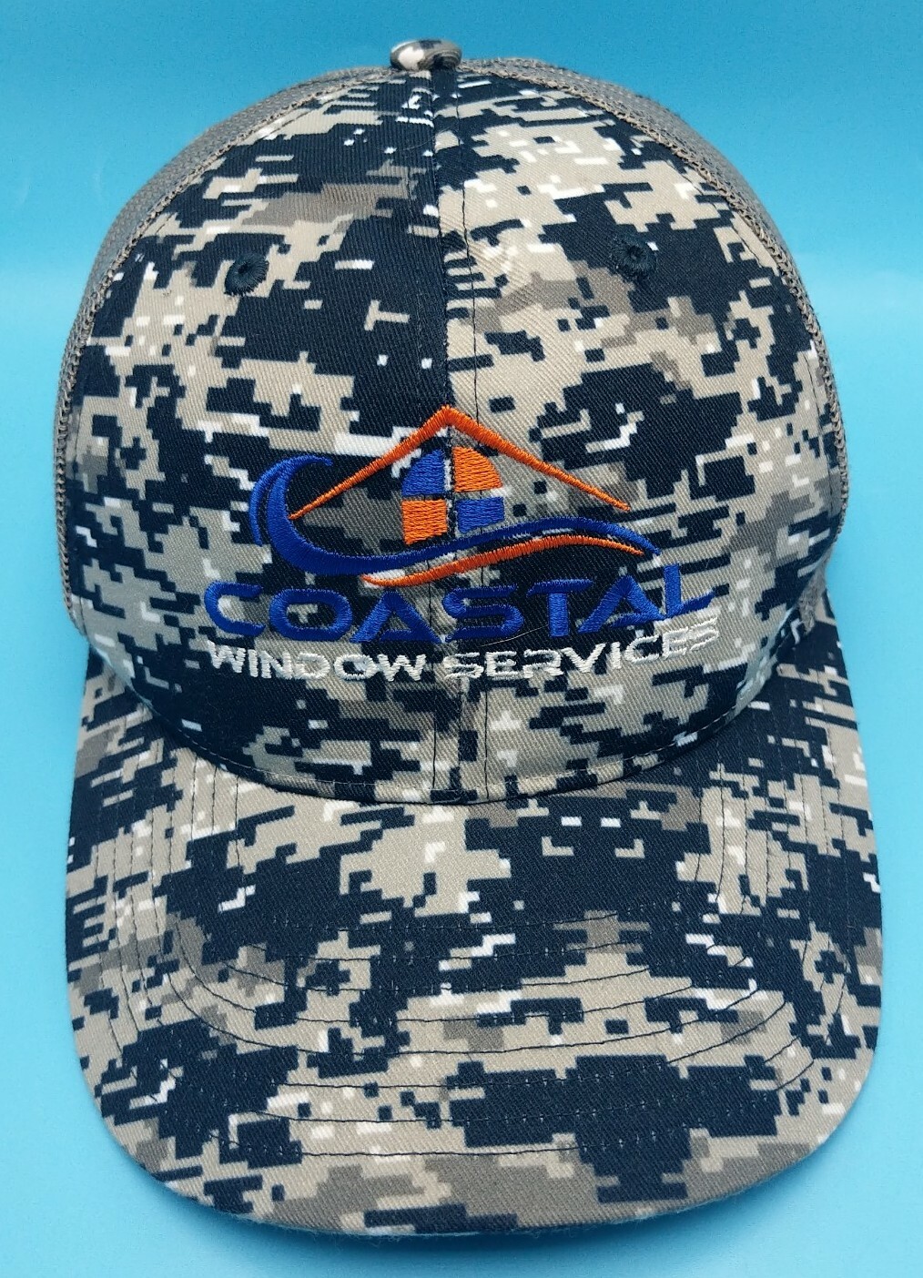 COASTAL WINDOW SERVICES hat pixelated camouflage … - image 1