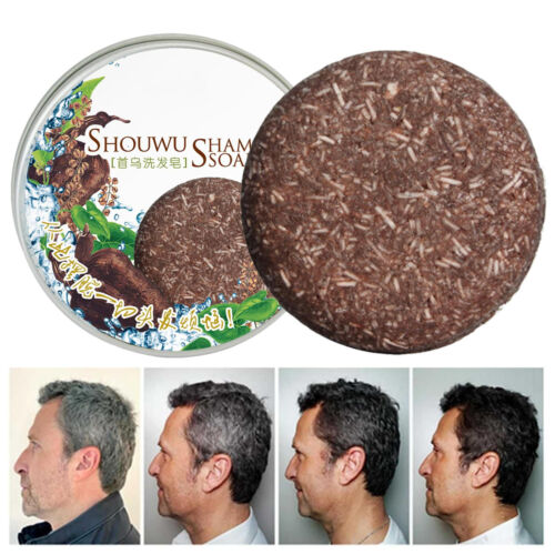 Grey Hair Removal Soap Organic Polygonum Multiflorum Rosemary Solid Shampoo Bar