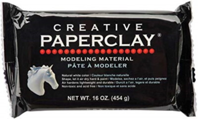 CREATIVE PAPERCLAY WHITE- 16 OZ.(NIP) (FREE SHIPPING) (CRAFTS, MOLDING)