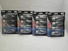 16 Bulbs Feit Electric 40W Clear Chandelier Straight Tip Standard Base