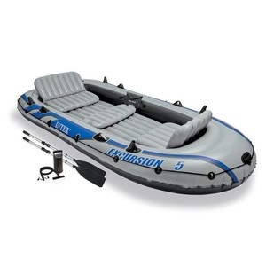 Intex Excursion 5 Inflatable Rafting/Fishing Dinghy Boat Set w/ 2 Oars(Open Box) - Click1Get2 Black Friday