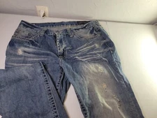 TK Axel Wolcott Vintage Boot Cut Blue Jeans Size Mens 36x32 Medium Wash Denim