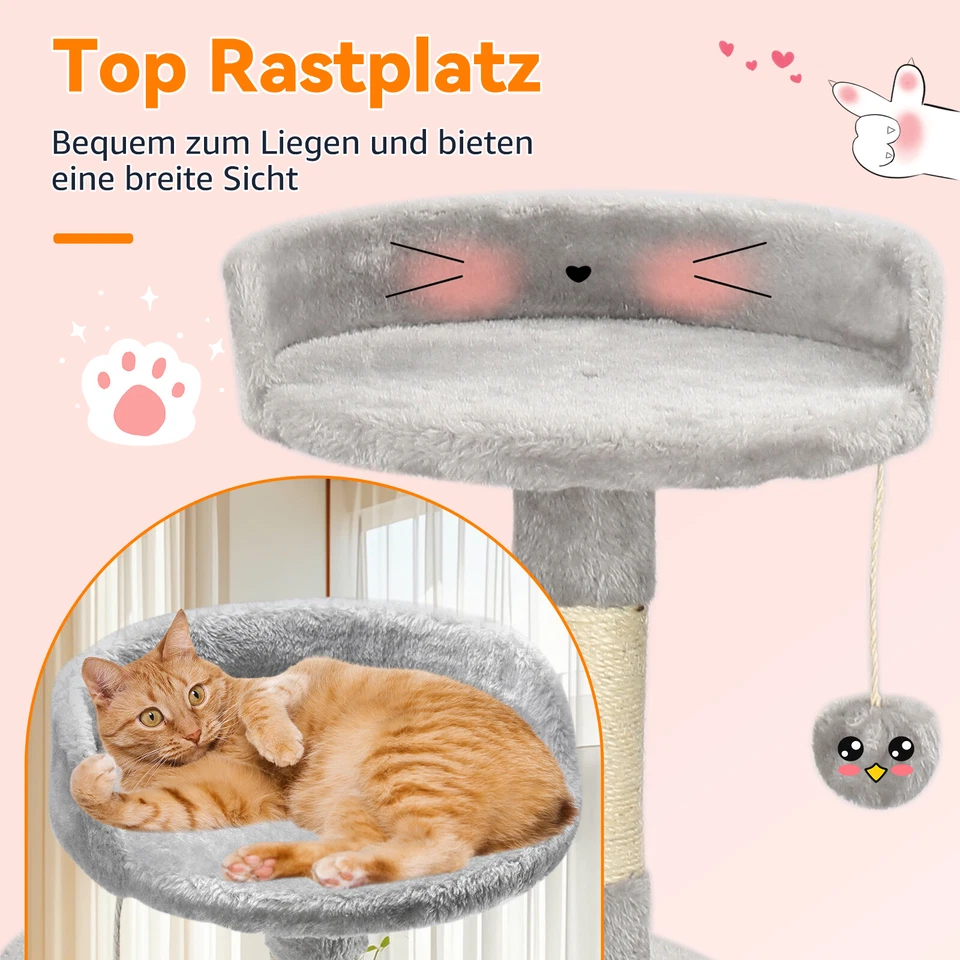 Kratzbaum Große Katzen Kletterbaum Katzenbaum XXL Katzenkratzbaum Stabil 112  cm - Bild 2 von 4