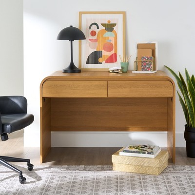 Rounded Arch Desk, Light Honey Finish