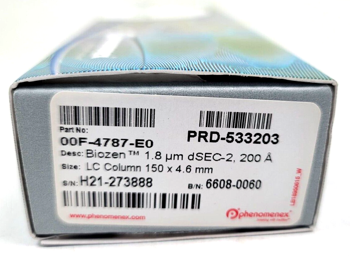 Phenomenex Biozen 1.8 µm dSEC-2, 200 Å, HPLC Column 150 x 4.6 mm-PRD ...