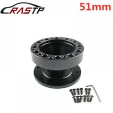 2IN/51mm Universal Aluminum Spacer For Steering Wheel Hub Adapter Boss Kit Black