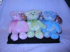 VINTAGE TY Beanie Babies, Ty-dyed SET OF THREE RARE LAST SET/ BRAND NEW