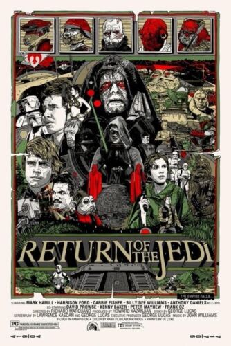 Tyler Stout The Return of the Jedi Poster Print 2010 Star Wars Episode VI Mondo - Picture 1 of 1