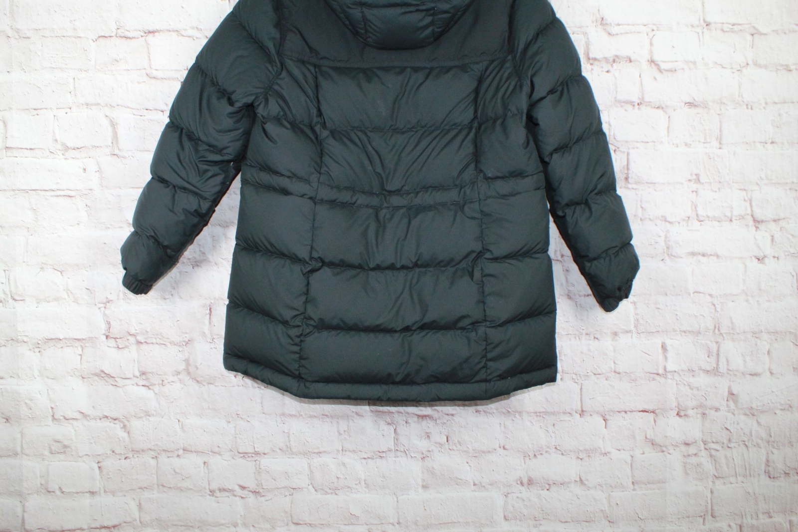 LL Bean Women's Black Polyester Mountain Classic Down Hooded Parka L