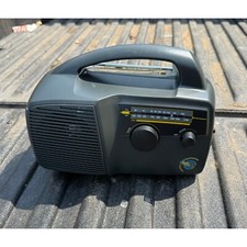 FREEPLAY Black Self Powered AM/FM Radio Solar Power Wind Up With Antenna