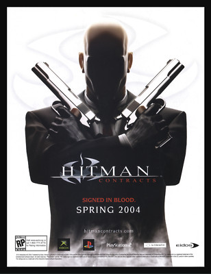 Hitman Contracts Playstation 2 Xbox PC Promo Game Ad Glossy Art Print Poster