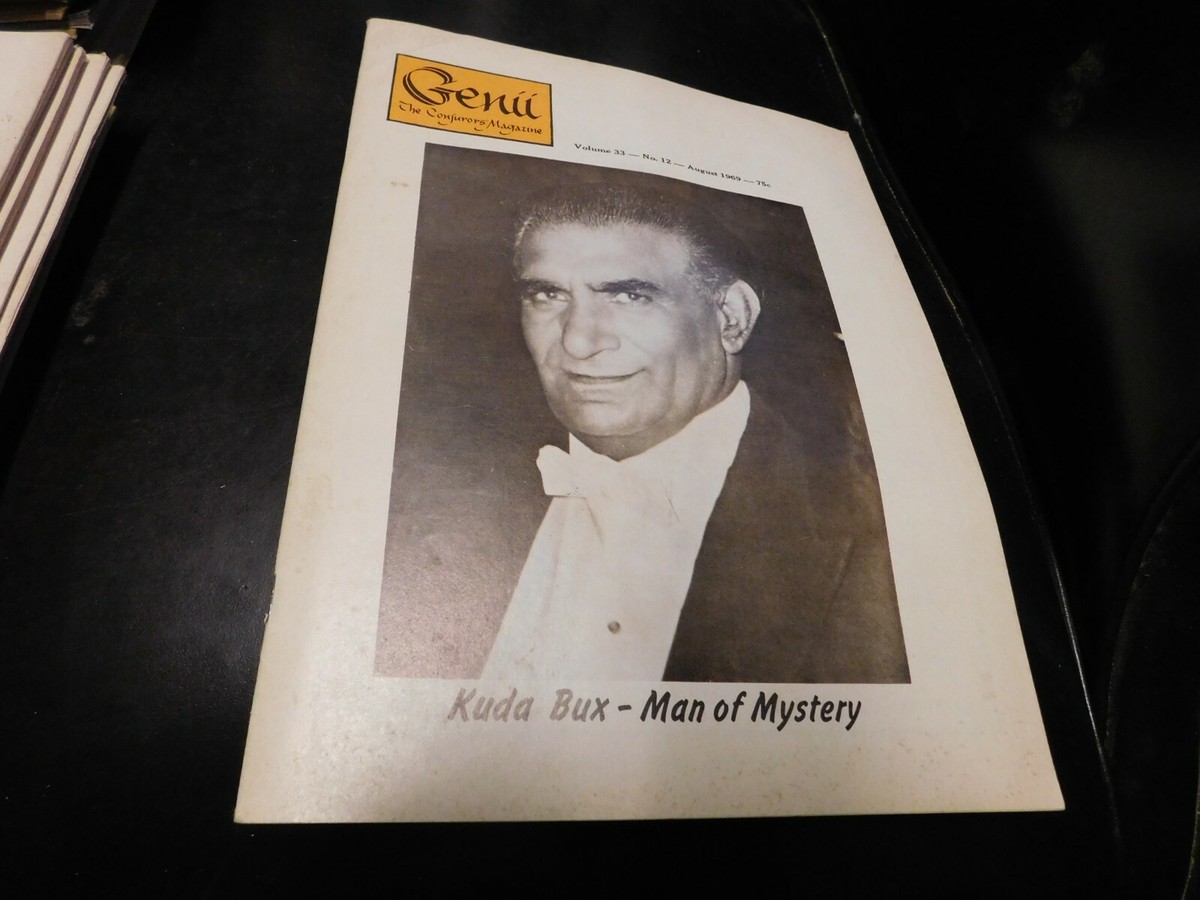 Genii Magic Magazine For Magicians August 1969 Kuda Bux | eBay