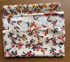 Lot of 3 Vintage Japanese Fabric with Butterflies Fans Sakura Metallics 1.5 Yard