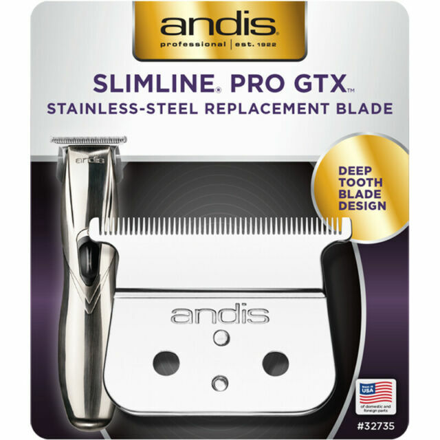 Andis Slimline Pro Li D-8 GTX Trimmer WIDE Stainless Steel Blade set, #32735