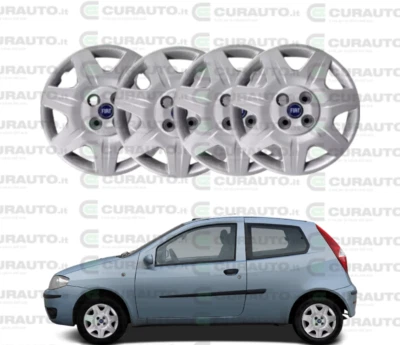 FAMAC Kit 4 borchie per Fiat Punto Dynamic 2003 Copricerchi coppa ruota 14" DYNAMIC 99