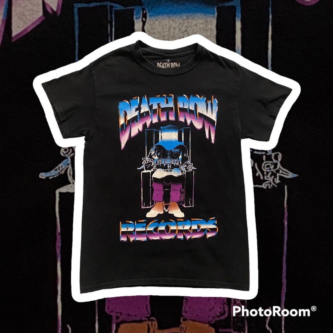 FILA T shirt grafica Death Row Records maglietta rap tupac snoop dogg uomo taglia small