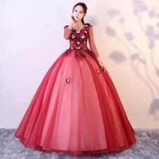 Ball Gown Women Evening Dresses Appliques Tulle Prom Birthday Party Gowns Formal