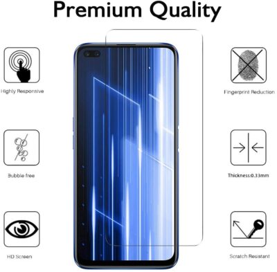 Kit Protection Realme 7 5G - 2 Films Verre Trempé + Coque - Anti-Rayures 9H