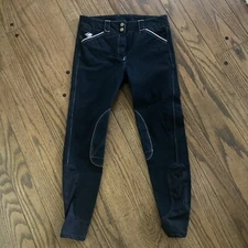 SmartPak piper breeches 28L Black with white Euro Saddle