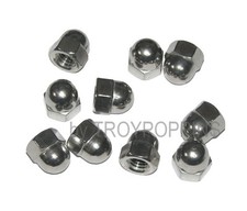 10-SS M8-1.25 HEX CAP ACORN NUTS TYPE A2 METRIC STAINLESS STEEL HARDWARE 8MM