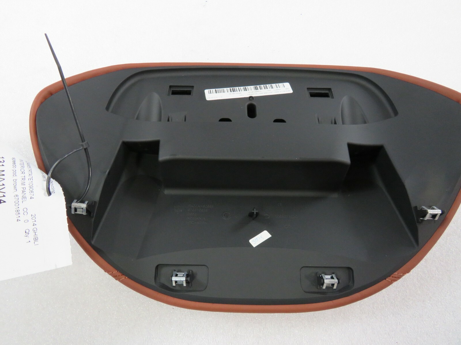 Maserati Ghibli, Speedometer Pod Trim Panel, Brown, Used, P/N 670018514